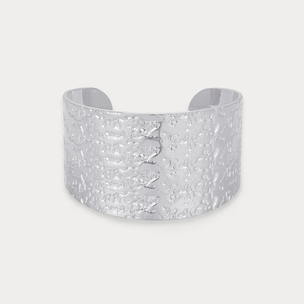 Estelle Textured Silver Cuff JOOEL